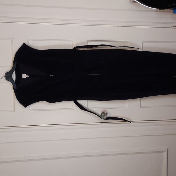 La Vie Rebecca Taylor Black Plush Stretch Jumpsuit - Picture 4 of 12